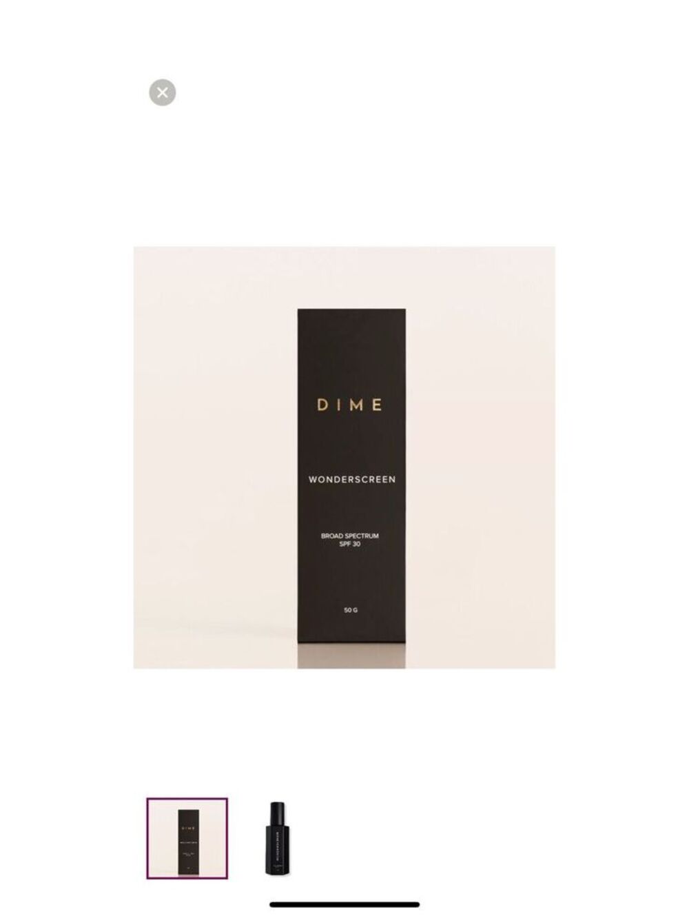 Dime Wonderscreen Broad Spectrum SPF 30